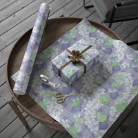 Anthurium Plumeria Lei Pastel Wrapping Paper Purple Hawaiian Splendid Palaka