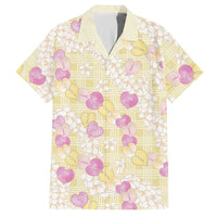 Anthurium Plumeria Lei Pastel Hawaiian Shirt Yellow Hawaiian Splendid Palaka