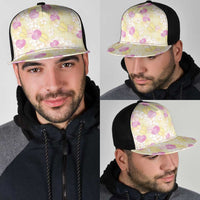 Anthurium Plumeria Lei Pastel Mesh Trucker Cap Yellow Hawaiian Splendid Palaka