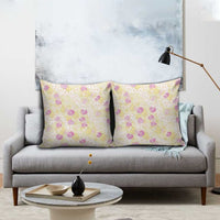 Anthurium Plumeria Lei Pastel Pillow Cover Yellow Hawaiian Splendid Palaka