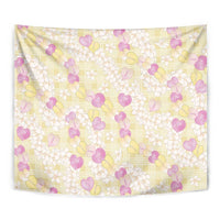 Anthurium Plumeria Lei Pastel Tapestry Yellow Hawaiian Splendid Palaka