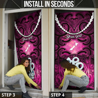 Personalised Maori Matariki Manaia Mawhero Door Cover Maori Kowhaiwhai Pattern Galaxy
