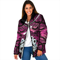 Personalised Maori Matariki Manaia Mawhero Padded Jacket Maori Kowhaiwhai Pattern Galaxy