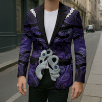 Personalised Maori Matariki Manaia Waiporoporo Blazer Maori Kowhaiwhai Pattern Galaxy