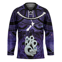 Personalised Maori Matariki Manaia Waiporoporo Hockey Jersey Maori Kowhaiwhai Pattern Galaxy