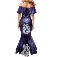 Personalised Maori Matariki Manaia Waiporoporo Mermaid Dress Maori Kowhaiwhai Pattern Galaxy