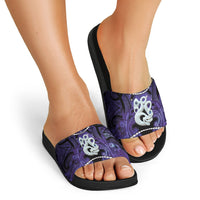 Maori Matariki Manaia Waiporoporo Slide Sandals Maori Kowhaiwhai Pattern Galaxy
