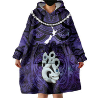 Personalised Maori Matariki Manaia Waiporoporo Wearable Blanket Hoodie Maori Kowhaiwhai Pattern Galaxy LT01 - Polynesian Pride