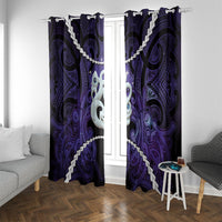 Maori Matariki Manaia Waiporoporo Window Curtain Maori Kowhaiwhai Pattern Galaxy