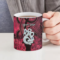 Personalised Maori Matariki Manaia Whero Ceramic Mug Maori Kowhaiwhai Pattern Galaxy