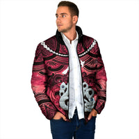 Personalised Maori Matariki Manaia Whero Padded Jacket Maori Kowhaiwhai Pattern Galaxy
