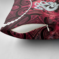 Maori Matariki Manaia Whero Pillow Cover Maori Kowhaiwhai Pattern Galaxy