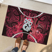 Maori Matariki Manaia Whero Rubber Doormat Maori Kowhaiwhai Pattern Galaxy