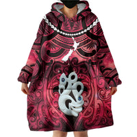 Personalised Maori Matariki Manaia Whero Wearable Blanket Hoodie Maori Kowhaiwhai Pattern Galaxy