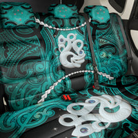Maori Matariki Manaia Turquoise Back Car Seat Cover Maori Kowhaiwhai Pattern Galaxy