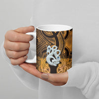 Personalised Maori Matariki Manaia Kowhai Ceramic Mug Maori Kowhaiwhai Pattern Galaxy