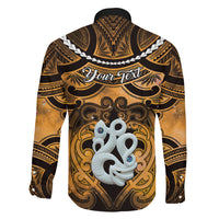 Personalised Maori Matariki Manaia Kowhai Family Matching Long Sleeve Bodycon Dress and Hawaiian Shirt Maori Kowhaiwhai Pattern Galaxy LT01 - Polynesian Pride