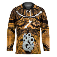 Personalised Maori Matariki Manaia Kowhai Hockey Jersey Maori Kowhaiwhai Pattern Galaxy