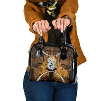 Maori Matariki Manaia Kowhai Shoulder Handbag Maori Kowhaiwhai Pattern Galaxy