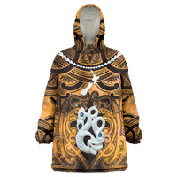 Personalised Maori Matariki Manaia Kowhai Wearable Blanket Hoodie Maori Kowhaiwhai Pattern Galaxy