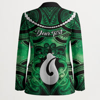 Personalised Maori Matariki Hei Matau Kakariki Blazer Maori Kowhaiwhai Pattern Galaxy