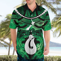 Personalised Maori Matariki Hei Matau Kakariki Hawaiian Shirt Maori Kowhaiwhai Pattern Galaxy