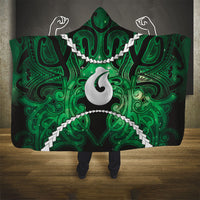 Maori Matariki Hei Matau Kakariki Hooded Blanket Maori Kowhaiwhai Pattern Galaxy