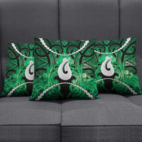 Maori Matariki Hei Matau Kakariki Pillow Cover Maori Kowhaiwhai Pattern Galaxy
