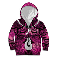 Personalised Maori Matariki Hei Matau Mawhero Kid Hoodie Maori Kowhaiwhai Pattern Galaxy