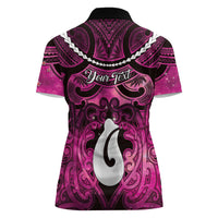 Personalised Maori Matariki Hei Matau Mawhero Women Polo Shirt Maori Kowhaiwhai Pattern Galaxy LT01 - Polynesian Pride