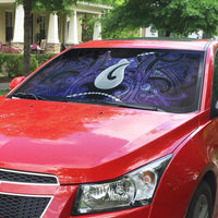 Maori Matariki Hei Matau Waiporoporo Auto Sun Shade Maori Kowhaiwhai Pattern Galaxy