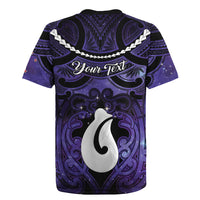Personalised Maori Matariki Hei Matau Waiporoporo Rugby Jersey Maori Kowhaiwhai Pattern Galaxy