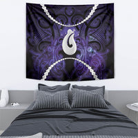 Maori Matariki Hei Matau Waiporoporo Tapestry Maori Kowhaiwhai Pattern Galaxy