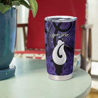 Personalised Maori Matariki Hei Matau Waiporoporo Tumbler Cup Maori Kowhaiwhai Pattern Galaxy