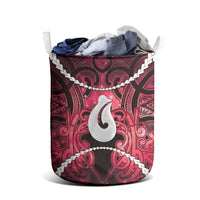 Maori Matariki Hei Matau Whero Laundry Basket Maori Kowhaiwhai Pattern Galaxy