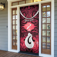 Personalised Maori Matariki Hei Matau Whero Door Cover Maori Kowhaiwhai Pattern Galaxy