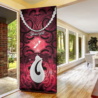 Personalised Maori Matariki Hei Matau Whero Door Cover Maori Kowhaiwhai Pattern Galaxy