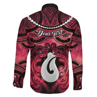 Personalised Maori Matariki Hei Matau Whero Family Matching Short Sleeve Bodycon Dress and Hawaiian Shirt Maori Kowhaiwhai Pattern Galaxy LT01 - Polynesian Pride