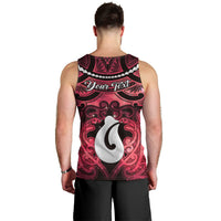 Personalised Maori Matariki Hei Matau Whero Men Tank Top Maori Kowhaiwhai Pattern Galaxy