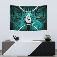 Maori Matariki Hei Matau Turquoise Tapestry Maori Kowhaiwhai Pattern Galaxy