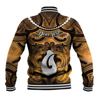 Personalised Maori Matariki Hei Matau Kowhai Baseball Jacket Maori Kowhaiwhai Pattern Galaxy