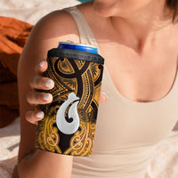Personalised Maori Matariki Hei Matau Kowhai 4 in 1 Can Cooler Tumbler Maori Kowhaiwhai Pattern Galaxy LT01 - Polynesian Pride