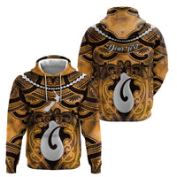 Personalised Maori Matariki Hei Matau Kowhai Hoodie Maori Kowhaiwhai Pattern Galaxy