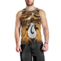 Personalised Maori Matariki Hei Matau Kowhai Men Tank Top Maori Kowhaiwhai Pattern Galaxy