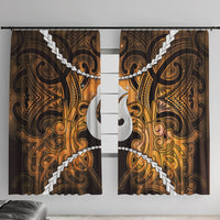 Maori Matariki Hei Matau Kowhai Window Curtain Maori Kowhaiwhai Pattern Galaxy