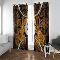 Maori Matariki Hei Matau Kowhai Window Curtain Maori Kowhaiwhai Pattern Galaxy