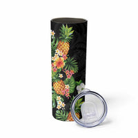 Hawaii Pineapple Tropical Skinny Tumbler Colorful Hibiscus Plumeria LT01 - Polynesian Pride