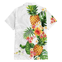 Hawaii Pineapple Tropical Family Matching Puletasi and Hawaiian Shirt Luminous Hibiscus Plumeria LT01 - Polynesian Pride
