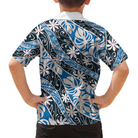 Ninamu Tahiti Tiare Monstera Family Matching Off Shoulder Maxi Dress and Hawaiian Shirt Polynesian Pattern Curve Style LT01 - Polynesian Pride