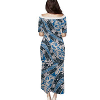 Ninamu Tahiti Tiare Monstera Family Matching Puletasi and Hawaiian Shirt Polynesian Pattern Curve Style LT01 - Polynesian Pride